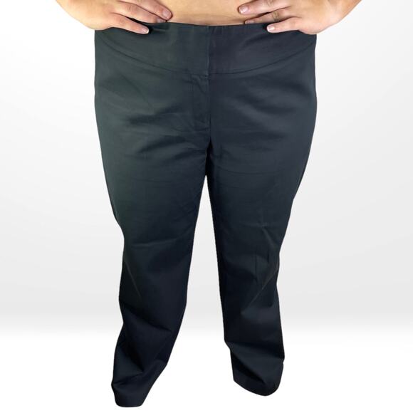 00s MAGASCHONI COLLECTION Vintage Black Straight Leg Dress Pants - Picture 2 of 7